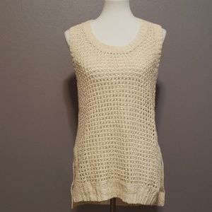 BCBGmaxazria sleeveless cream sweater